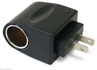 FYL Black 110V AC to 12V DC Car Cigarette Lighter Socket Charger Adapter US Plug