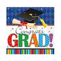 Graduation Dots Beverage Napkins : package of 16