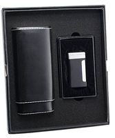 Visol "Naturale" and "Kompano" Cigar Case and Lighter Gift Set