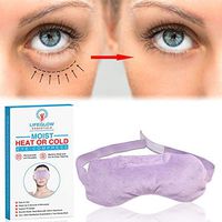 Heated Eye Mask for Dry Eyes by LifeGlow - Microwaveable Moist Heat Eye Compress - Model MHEC - Adjustable Size - One Lavender Scented Mask - Hot or Cold - Calms Itchy Puffy Eyes - Blepharitis Relief