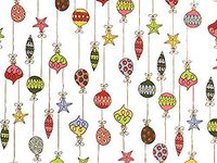 Christmas Cellophane Gift Wrap - 30" x 100' - Merry Ornaments