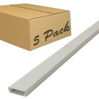 Electriduct Medium Latching Cable Raceway (500 Series) - 5 Feet - Beige | 5 Sticks (25 Feet Total)