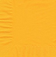 50 Plain Solid Colors Beverage Cocktail Napkins Paper - Harvest Yellow/School Bus Yellow