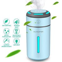 MEIDI Essential Oil Diffuser, Aromatherapy Diffuser, Portable USB Quiet Ultrasonic Aroma Cool Mist Humidifier Diffuser With Adjustable Mist Mode, 7 Fascinating LED Night Lights, Auto Shut-Off (Blue)