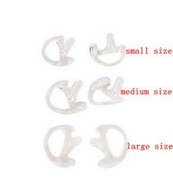 Lsgoodcare Replacement Earmold Earbud Compatible for Motorola Kenwood Midland 2 Way Radio Acoustic Coil Tube- Small, Middle and Large Soft Walkie Talkie Ear Piece Ear Buds Ear molds White Left Right