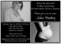 Double Double Black Baby Shower Invitations - Set of 20