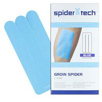 SpiderTech Groin Spider Pre-Cut [Blue]. Water-Resistant, Latex-Free and Easy to use. Preferred by Athletes. Reduce Pain and Inflammation, Help re-Train Muscles, Enhanced Performance.