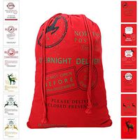 Bonison Christmas Bag Santa Sack Canvas Bag for Gifts Santa Sack Special Delivery Extra Large Size 27.6"x19.7" (Red Pattern 5)
