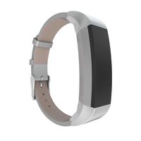 UNEXTATI for Fitbit Alta Band, Adjustable Replacement Wristband with Metal Connectors Leather Straps for Alta/Alta HR - Gray