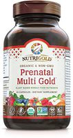 Organic Prenatal Multi Gold - 90 Veggie Capsules, Plant-Based, Whole-Food Multivitamin Supplement with Co-Factors for Superior Absorption and No Unpleasant Aftertaste