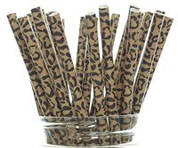 Cheetah Party Straws (50 Pack) - Cheetah Party Supplies, Safari Party Decor, Wild Africa Animal Print Birthday Party