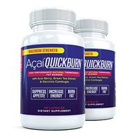 ACAI Quick Burn (2 Bottles) High Performance Multi-Stage Fat Burner with Acai Berry & Garcinia Cambogia - 60 Capsules per Bottle