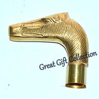 EGYPTIAN HORSE HEAD HANDLE FOR WOODEN WALKING STICK CANES VINTAGE DESIGN
