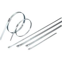 Stainless Steel Cable Ties, Self-Lock, 150Lbs to 200Lbs Test (25, 8" Long)