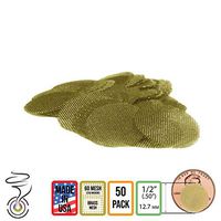 1/2" Brass Pipe Screens | Made in The USA Pipe Screen Filters - 50 Pack