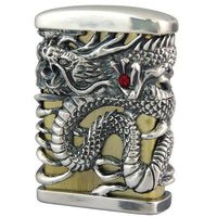 Zippo Oil Lighter Celestial Dragon Brass Silver Plating Full Metal Jacket Japan Limited