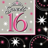 Amscan Napkins - Sweet 16