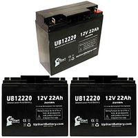 3 Pack Replacement for FIRE LITE BAT-12180 Battery - Replacement UB12220 Universal Sealed Lead Acid Battery (12V, 22Ah, 22000mAh, T4 Terminal, AGM, SLA)