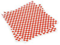 12x12" Red/White Checkerboard Food Grade Grease Resistant Tissue Sheet - WRAPS-1260RCB