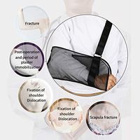 Vansun Meshed Arm Sling | Medical Shoulder Strap for Broken, Fracture Bones, Sprain, Dislocation, Suitable for Both Left and Right Arms (Black)