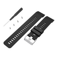 AUTRUN Band for Garmin Forerunner 35 Watch, Silicone Wristband Replacement Watch Band Strap for Garmin Forerunner 35 (Black)