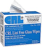 CRL Lint Free Glass Wipes in Pop Up Dispenser Box by CR Laurence