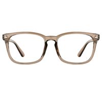 TIJN Blue Light Blocking Glasses Square Nerd Eyeglasses Frame Anti Blue Ray Computer Game Glasses (Wheat)