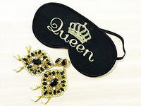 ComfortDecorHouse Luxury Queen Sleep Mask Eye Masks for Sleeping Night Mask Travel Eye Sleep Masks Eye Cover with Embroidery Design for Her