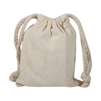 Fdit (Pack of 2) Household Plain Cotton Drawstring Storage Laundry Sack Stuff Bag for Travel Home Use(1012cm)