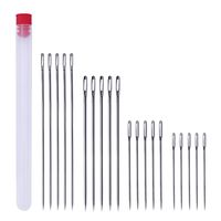 20PCS Large-Eye Extended Stitching Needles Large Size Sewing Yarn Knitting Needle Set with Bottle for Doll Making Sewing (1.689/1.6100/1.6150/1.6175mm)