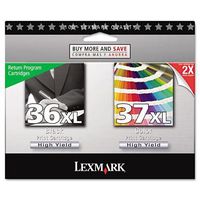 LEX18C2249 - Lexmark No. 36XL/No. 37XL Black and Color High Yield Return Program Ink Cartridges