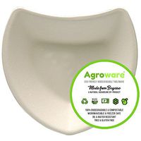 AgroWare Heart Shape Heavy Duty Disposable Tree-Free Bowl 100% Natural Eco-Friendly Sugarcane Biodegradable Compostable Bagasse Bowl for Snacks, 100% Gluten Free (150)