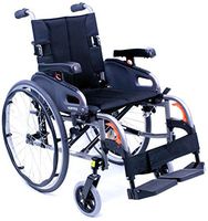 Karman Healthcare Ultra Lightweight Adjustable Wheelchair, Diamond Black, 16"x16"