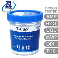 MiCare [75pk] - 6-Panel Multi Drug Test Cup (AMP/BZO/COC/mAMP/OPI/THC) #MI-TDOA-264