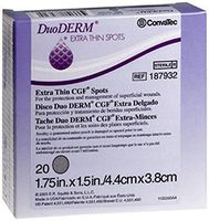DUODERM Duoderm cgf extra thin dressing, 1.75" x 1.5", spot shape, 20 Count