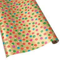 Caspari Bebelle 30 in. x 5 ft. Wrapping Paper in Gold Foil, 3 Rolls Included