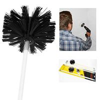 Dry Vent Cleaning Brush, Chimney Flue Cleaning Rod Sweep Synthetic Brush Head, Lint Remover (1 Brush Head + 6 Rods)