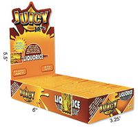 Juicy Jay's Flavored Hemp Rolling Papers - Liquorice Flavor - 1 1/4 79mm Size (24 Pack Display Box)