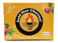 Gold Star 40 Mm Apple Mint Flavored Shisha Charcoal