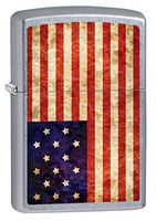 Zippo Lighter: 1795 American Flag - Street Chrome 76125
