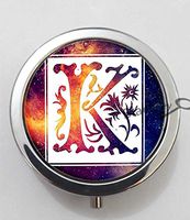 BlackKey Letter K 3-Compartment Decorative Pocket Gift Box Case Organizer for Pill, Color 1 -1383