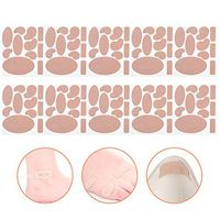 DaveandAthena 264 Pieces Moleskin Tape Flannel Adhesive Pads Heel Stickers Blister Prevention Pads Anti-wear Heel Pads for Feet Fabric Padding, 11 Shapes