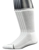 Yomandamor Men's 4 Pairs Bamboo Diabetic Crew Socks with Seamless Toe and Cushion Sole
