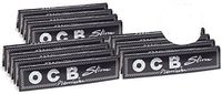 12 OCB Premium King Size Slim Cigarette Rolling Papers Packs (32 Paper Leaves Per Pack) + Limited Edition Beamer Smoke Sticker