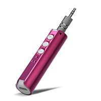 Bluetooth Receiver, iBesi Portable Wireless Bluetooth Adapter for Car/Home Stereo/Headphones/PC Handsfree Water-Proof with 3.5mm Jack. (Pink)