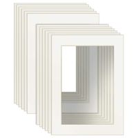 5x7" White Picture Mats with Core Bevel Cut Frame Mattes for 4x6" Pictures- Pack of 12