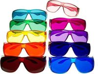 Color Therapy Glasses Large Fit Over Style Set of 9 Colors [Also Available in Set of 7 or 10]