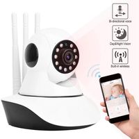 WiFi Wireless HD IP Monitor Camera IR with 3 Antennas Automatic Tracking Indoor/Outdoor Security Camera with Two-Way Talking/Night Vision/Mobile Tracking Detection, Support ONVIF Protocol(1080P)