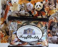 'NUGGLEBUDDY New! Microwavable Moist Heat & Aromatherapy Organic Rice Pack-Cold Pack. DARLING Baby Animal Fabric Infused with SWEET LAVENDER Aromatherapy! The Perfect Gift!
