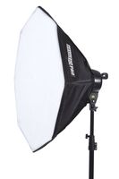 Fovitec - 1x 5 Bulb Socket Fluorescent Head AC Power Light Kit w/ 32" Octagon Softbox - [Collapsible][Continuous][Easy Set-Up][Durable Nylon]